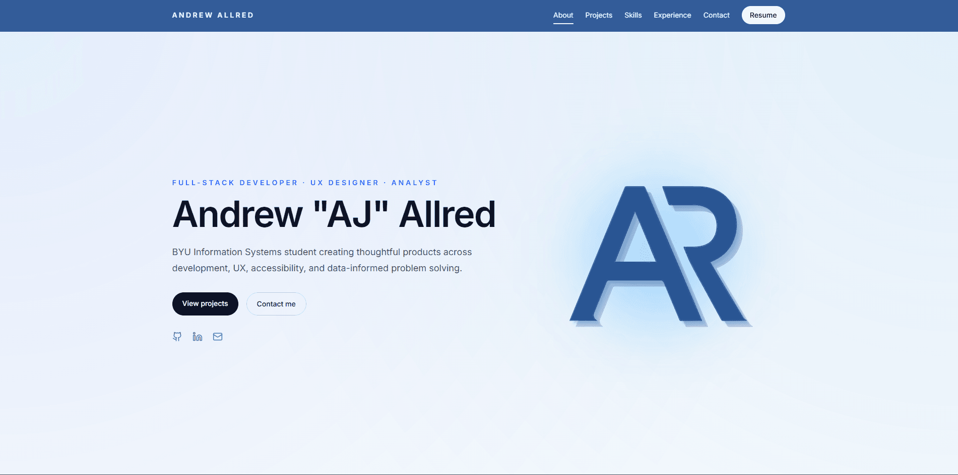 Andrew Allred Portfolio CMS Platform